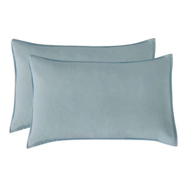 Cleverpolly Washed Microfibre Sheet Set (Blue King) Sheets