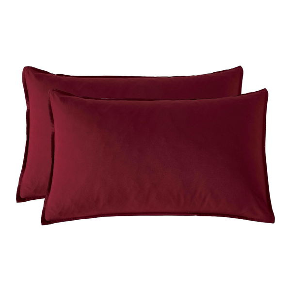Cleverpolly Washed Microfibre Sheet Set (Burgundy King) Sheets