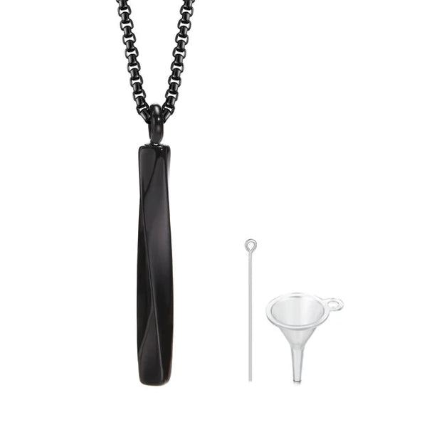 Veile Studios Vnox Stainless Steel Mobius Bar Pendant Necklace For Men Cremation Ashes Jewelry Necklaces & Pendants
