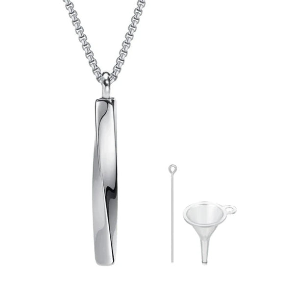 Veile Studios Vnox Stainless Steel Mobius Bar Pendant Necklace For Men Cremation Ashes Jewelry Necklaces & Pendants
