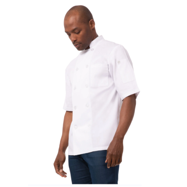 Volnay Men's White Chef Jacket By Works Chef Pants