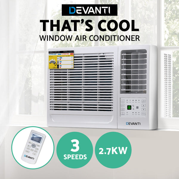 Devanti Window Air Conditioner 2.7Kw Portable Air Conditioners