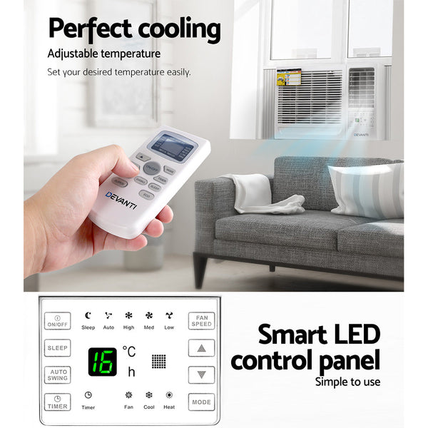 Devanti Window Air Conditioner 2.7Kw Portable Air Conditioners