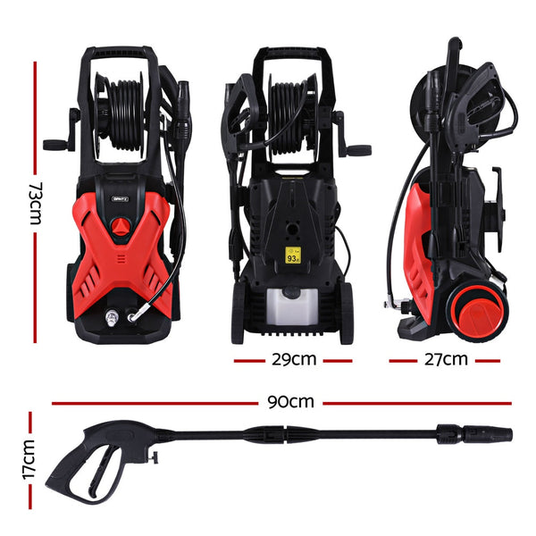 Giantz 2400Psi High Pressure Washer Electric Water Cleaner Pump 10M Jet Hose Gurney Pressure Washers