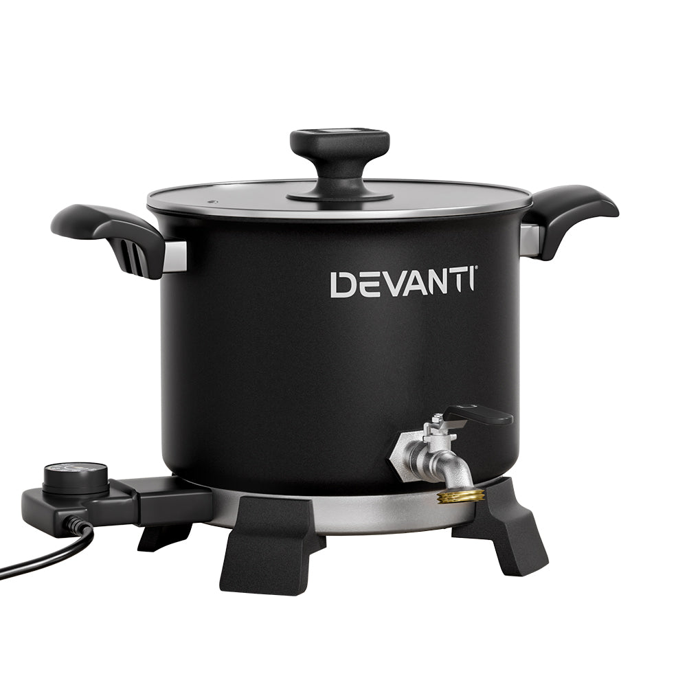 Devanti 5L Wax Melter Candle Making 1200W Melting Pot Furnace Quick Pour Spout Soy Soap Candle & Soap Making Kits