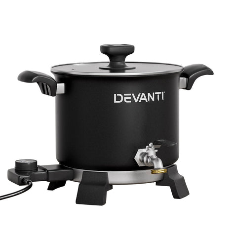 Devanti 5L Wax Melter Candle Making 1200W Melting Pot Furnace Quick Pour Spout Soy Soap Candle & Soap Making Kits