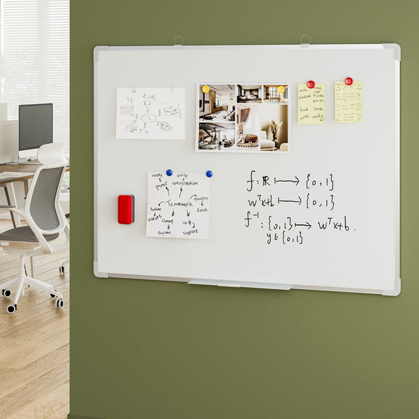 Magnetic Whiteboard 90X120cm Erase Board Marker Eraser Tray Home Office School Whiteboards