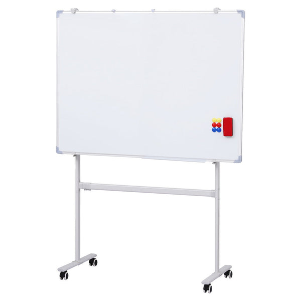 90X120cm Standing Whiteboard With Wheels Magnetic Double Sided Erase Board Whiteboards