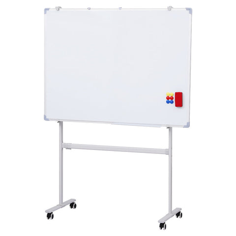 90X120cm Standing Whiteboard With Wheels Magnetic Double Sided Erase Board Whiteboards