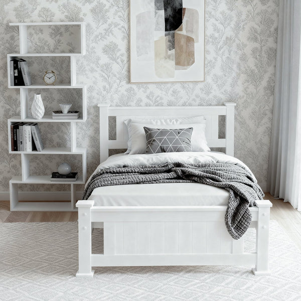 Artiss King Single Bed Frame And Bookshelf King Single Bed Frames