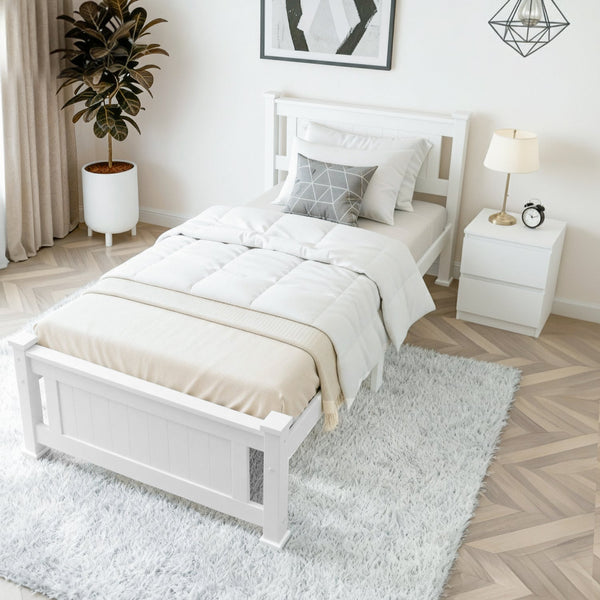 Artiss King Single Bed Frame And Bedside Table King Single Bed Frames