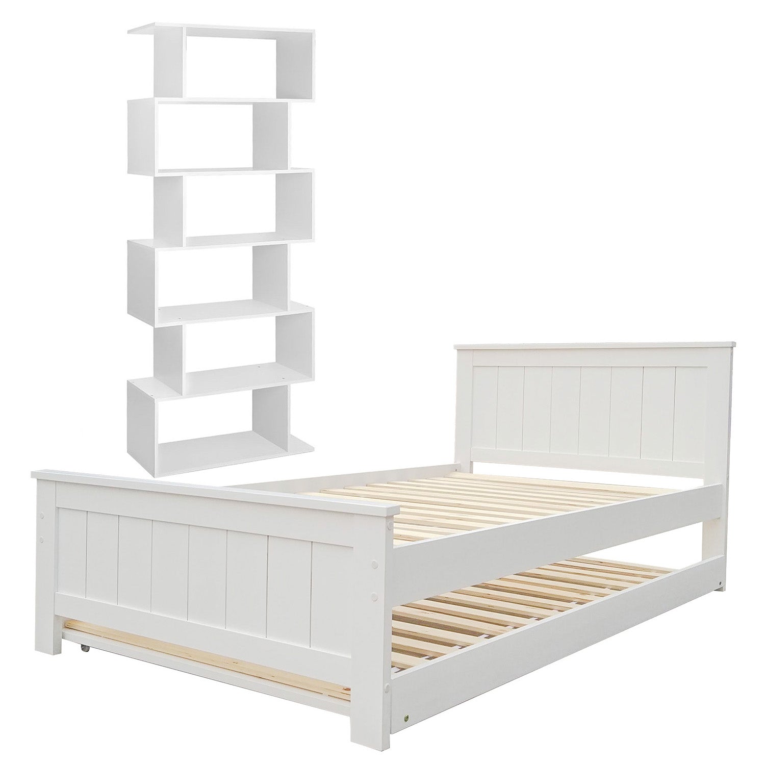 Artiss Bed Frame King Single And Bookshelf King Single Bed Frames