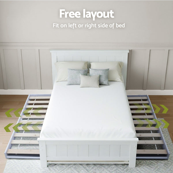 Artiss Bed Frame King Single And Bookshelf King Single Bed Frames