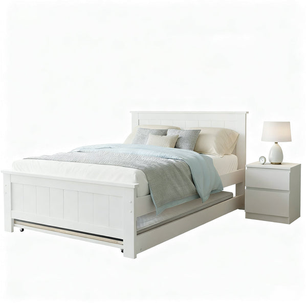 Artiss King Single Bed Frame And Bedside Table King Single Bed Frames