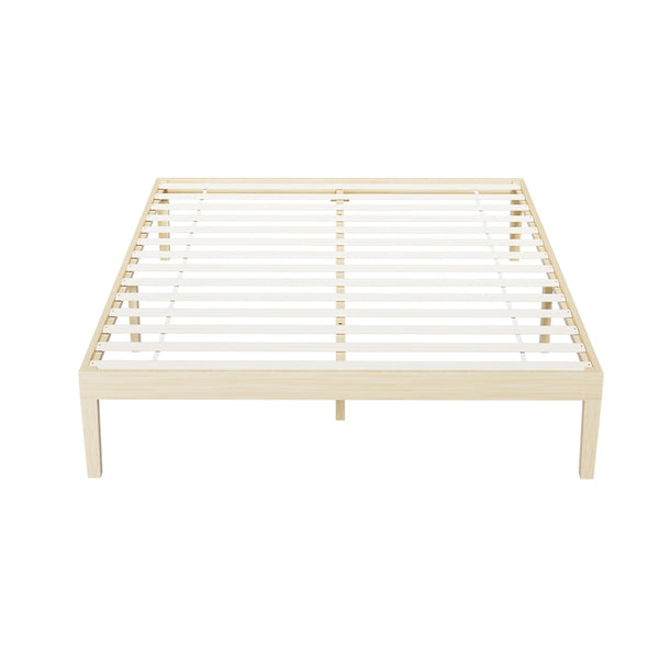 Artiss Bed Frame Double Size Base Mattress Platform Timber Pine Bruno Double Bed Frames
