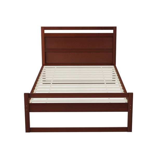 King Single Bed Frames Artiss Bed Frame King Single Size Wooden Walnut Witton