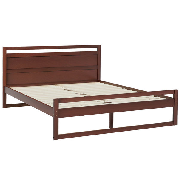 Artiss Bed Frame Queen Size Wooden Walnut Witton Queen Bed Frames