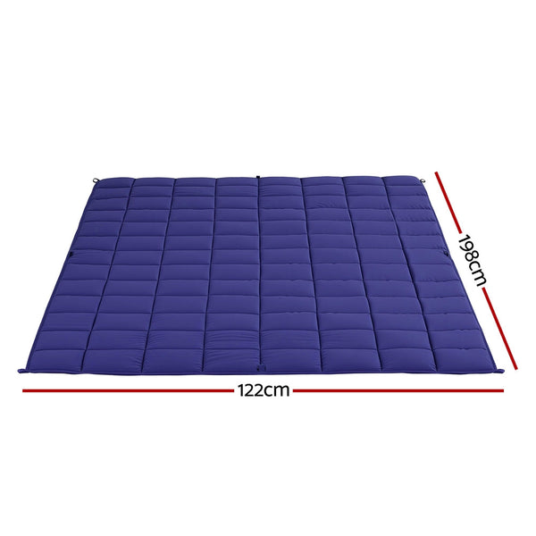 Giselle Bedding Weighted Blanket 6.8Kg Kids Adults Heavy Gravity Relax Calm Blue Weighted Blankets