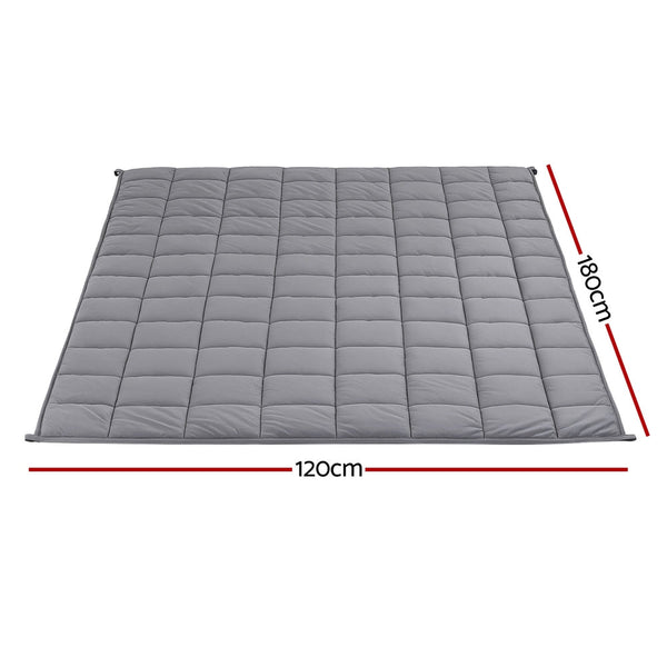 Giselle 5.5Kg Weighted Blanket Adults Kid Anti Anxiety Gravity Blankets Sherpa Fleece Weighted Blankets
