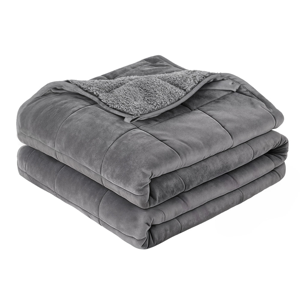 Giselle 6.8Kg Weighted Blanket Adults Kid Anti Anxiety Gravity Blankets Sherpa Fleece Weighted Blankets