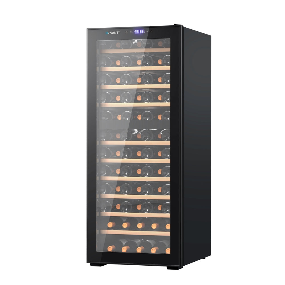 Devanti Wine Cooler Fridge Compressor Dual Zone 80 Bottles Wine Fridges