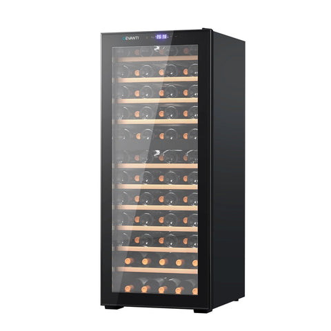 Devanti Wine Cooler Fridge Compressor Dual Zone 80 Bottles Wine Fridges