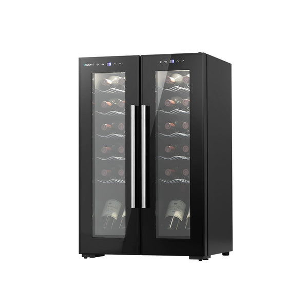 Devanti Wine Cooler Fridge Dual Zone 24 Bottles Wine Fridges