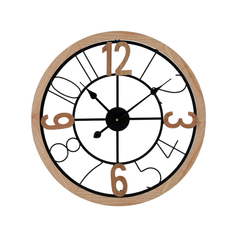 Artiss 60Cm Wall Clock Wooden Wall Clocks