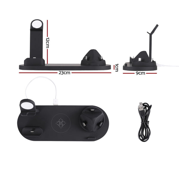 Devanti 4 In 1 Wireless Charger Multi Function Station For Phone Airpod Iwatch 15W Chargers & Cradles