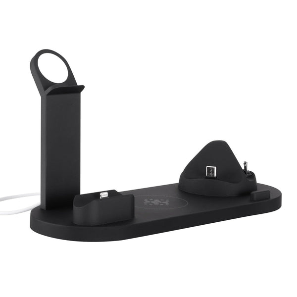 Devanti 4 In 1 Wireless Charger Multi Function Station For Phone Airpod Iwatch 15W Chargers & Cradles