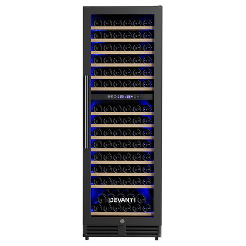 Devanti Wine Fridge Cooler Dual Zone 154 Bottles Wine Fridges