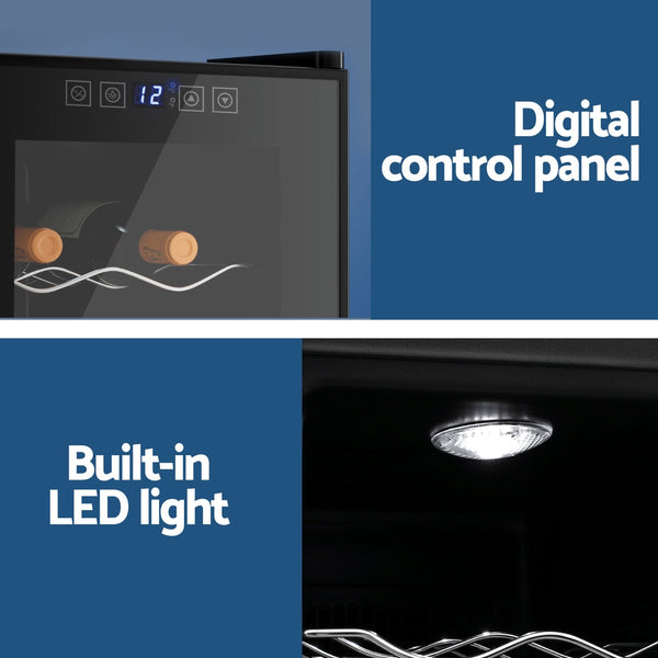 Devanti Wine Fridge Cooler 8 Bottles Wine Fridges