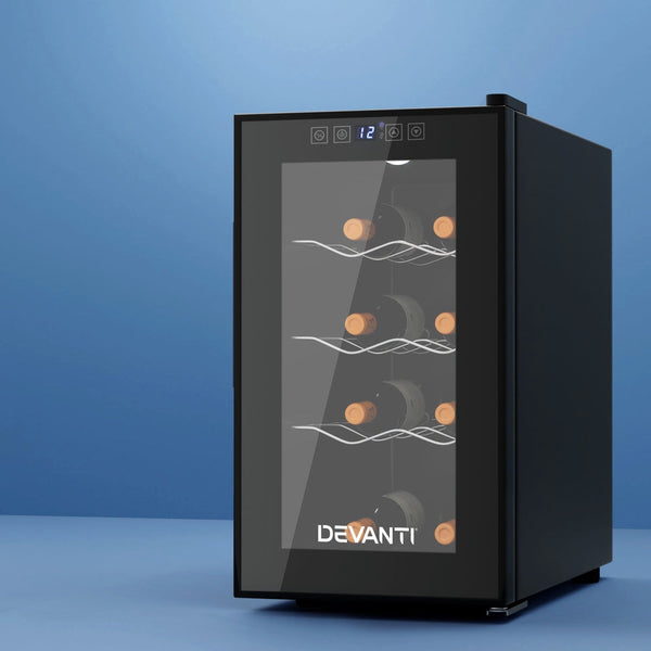 Devanti Wine Fridge Cooler 8 Bottles Wine Fridges