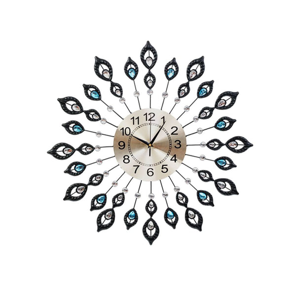 Artiss 60Cm Wall Clock Large 3D Pea Crystal Silver Wall Clocks