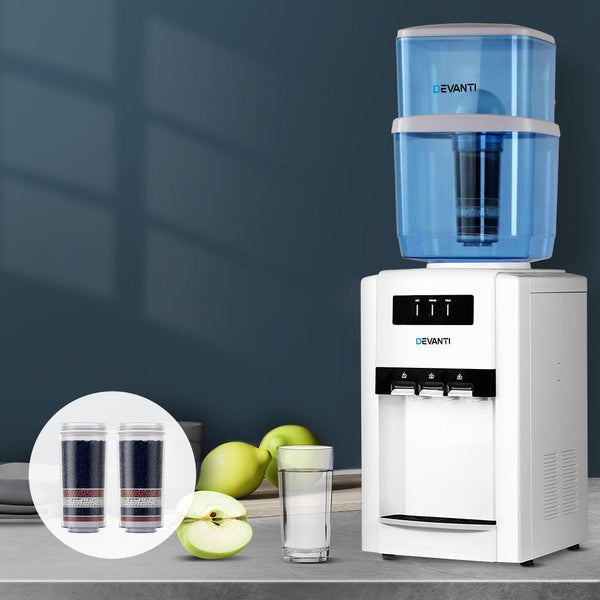 Devanti Water Cooler Dispenser Bench Top 22L W/2 Filter Water Dispensers