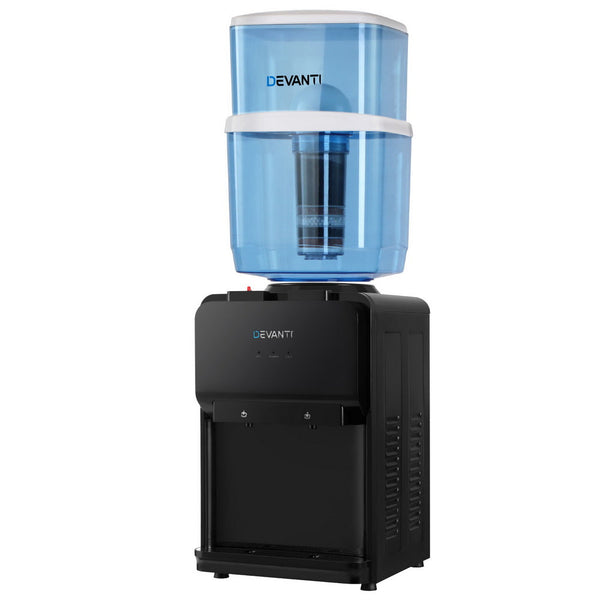 Devanti Water Cooler Dispenser Bench Top 22L Black Water Dispensers
