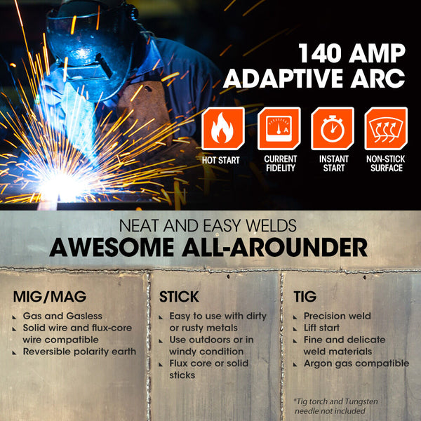 Rossi 140A Mig/Mag/Mma/Arc/Tig Multi Purpose Welder Flux/Solid Wire/Co2 Or Argon Gas Other Welding Equipment