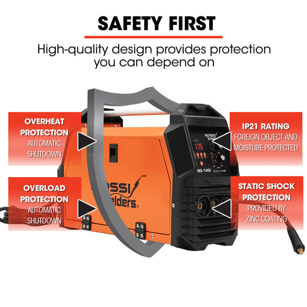 Rossi 140A Mig/Mag/Mma/Arc/Tig Multi Purpose Welder Flux/Solid Wire/Co2 Or Argon Gas Other Welding Equipment