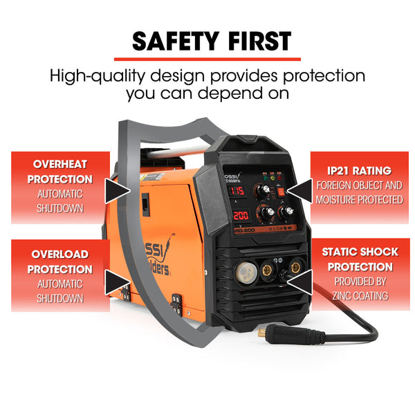 Rossi 200A Mig/Mag/Mma/Arc/Tig Multi Purpose Welder Flux/Solid Wire/Co2 Or Argon Gas Other Welding Equipment