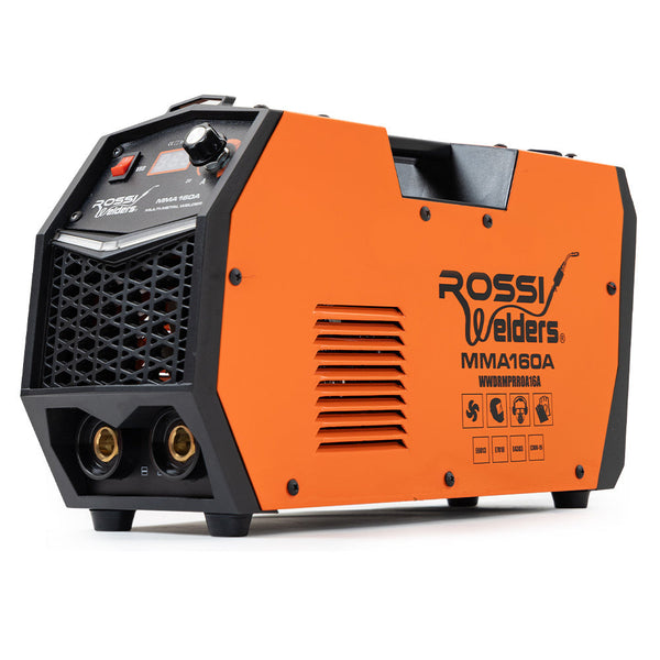 Rossi 160 Amp Inverter Stick Welder Mma Arc Dc Multi Metal Gasless Welding Machine For Stainless Steel Aluminium And More 15A Plug Inverter Welders