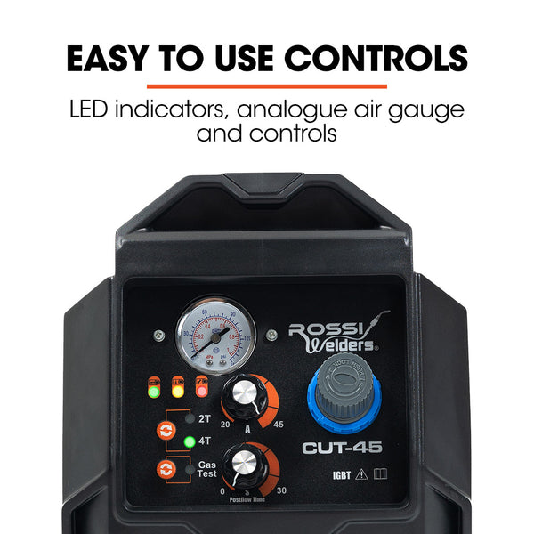 Rossi 45A Plasma Cutter Non Touch Pilot Arc For Easy Cuts Of Painted Or Rusty Metals Dc Inverter Cutting Machine Compressed Air Plasma Cutters