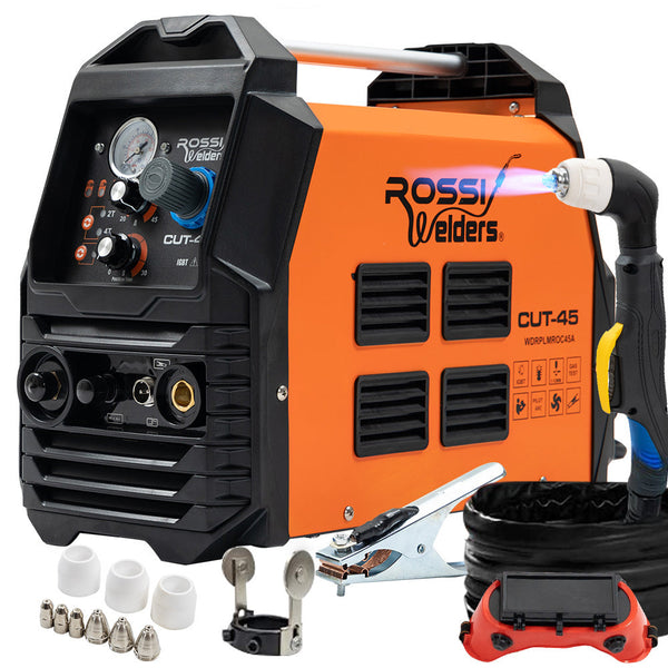 Rossi 45A Plasma Cutter Non Touch Pilot Arc For Easy Cuts Of Painted Or Rusty Metals Dc Inverter Cutting Machine Compressed Air Plasma Cutters