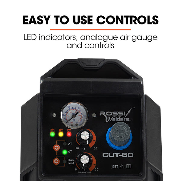 Rossi 60A Plasma Cutter Non Touch Pilot Arc For Easy Cuts Of Painted Or Rusty Metals Dc Inverter Cutting Machine Compressed Air Plasma Cutters