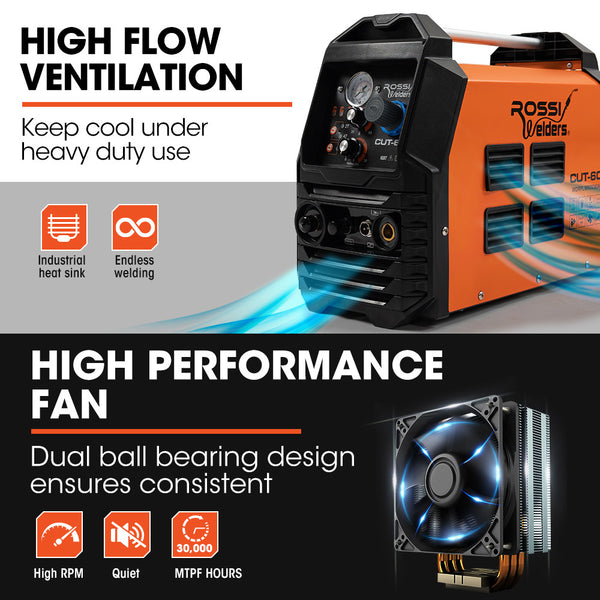 Rossi 60A Plasma Cutter Non Touch Pilot Arc For Easy Cuts Of Painted Or Rusty Metals Dc Inverter Cutting Machine Compressed Air Plasma Cutters