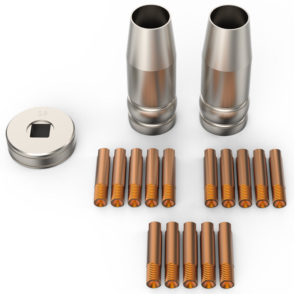 Rossi 18Pc Welding Consumables Kit To Suit Mig/Mag 14 15Ak Torch Includes Tips Shield Cups Other Welding Equipment