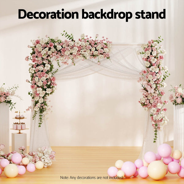 2M Backdrop Stand Wedding Background Decoration Party Flower Balloon Display Golden Venue Decorations