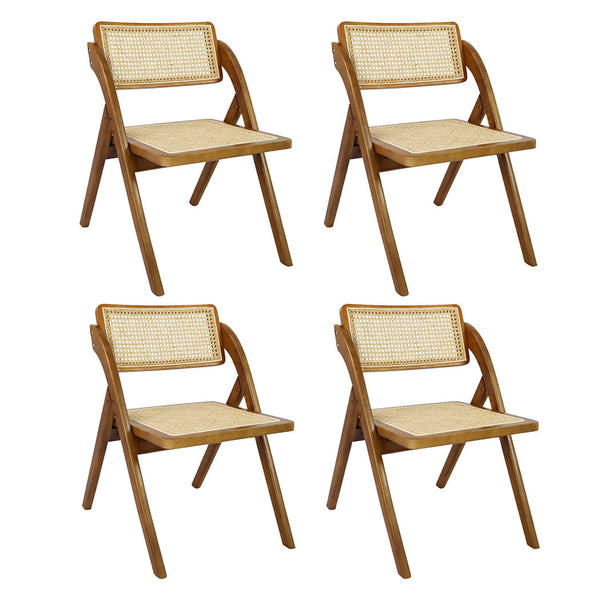 Levede 4X Foldable Rattan Dining Chairs