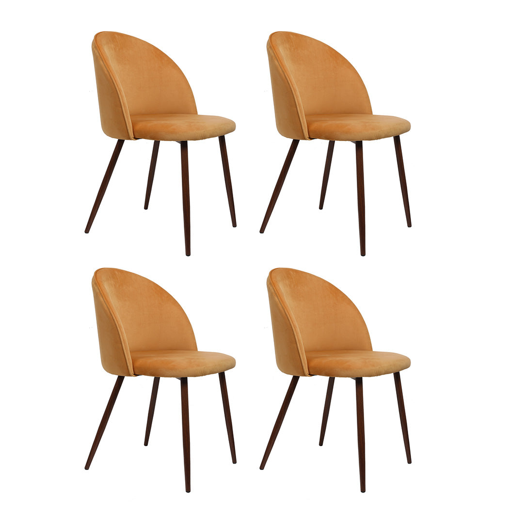 Levede 4X Seat French Mustard Dining Chairs