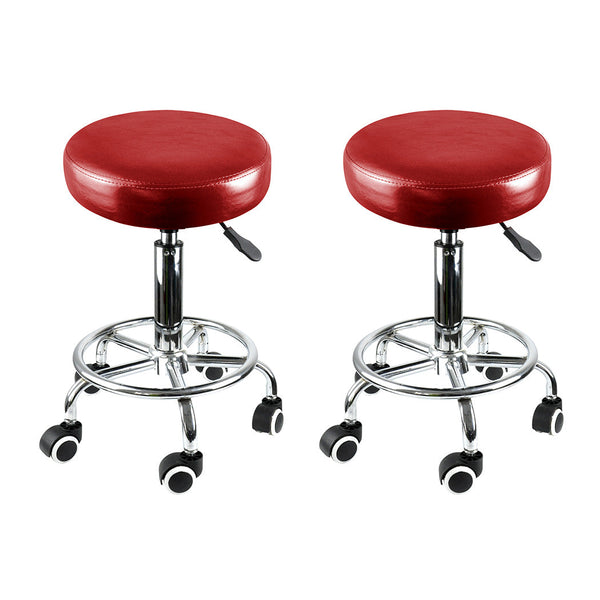 Levede 2X Salon Stool Swivel Barber Stools Salon Stools