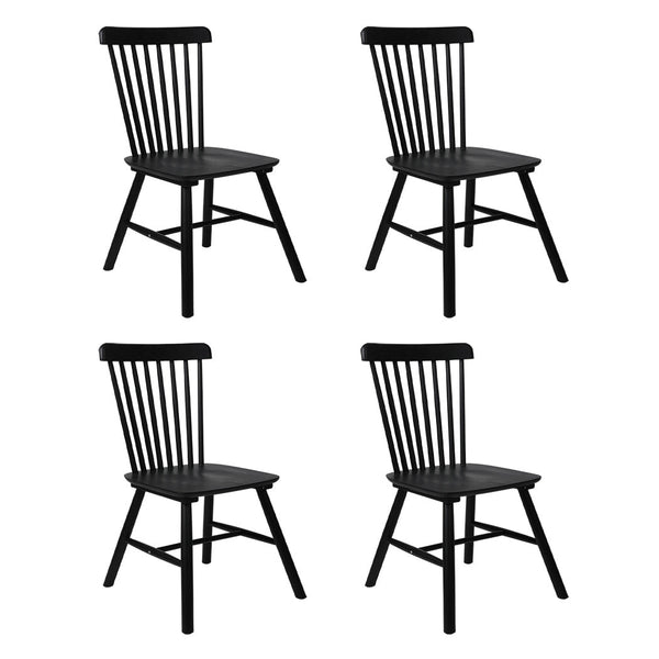 Levede 4X Kitchen Winsor Black Dining Chairs